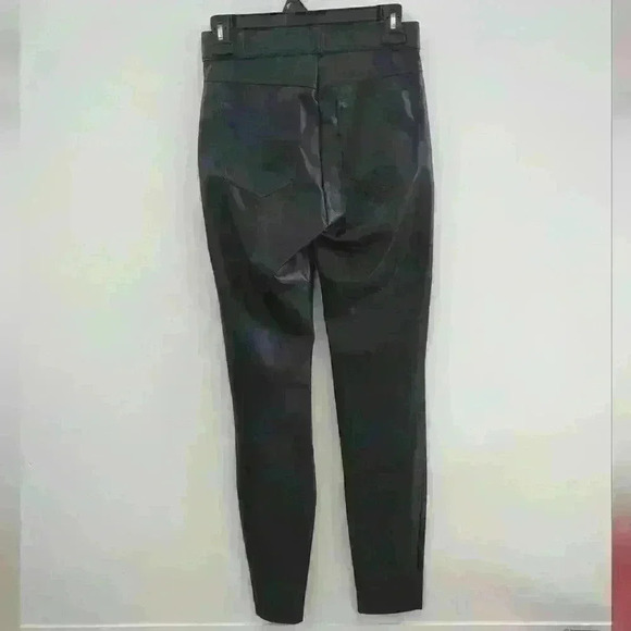 ZARA | Women's Black Faux Leather High Waisted Fleece Lined  Pants - Picture 5 of 6